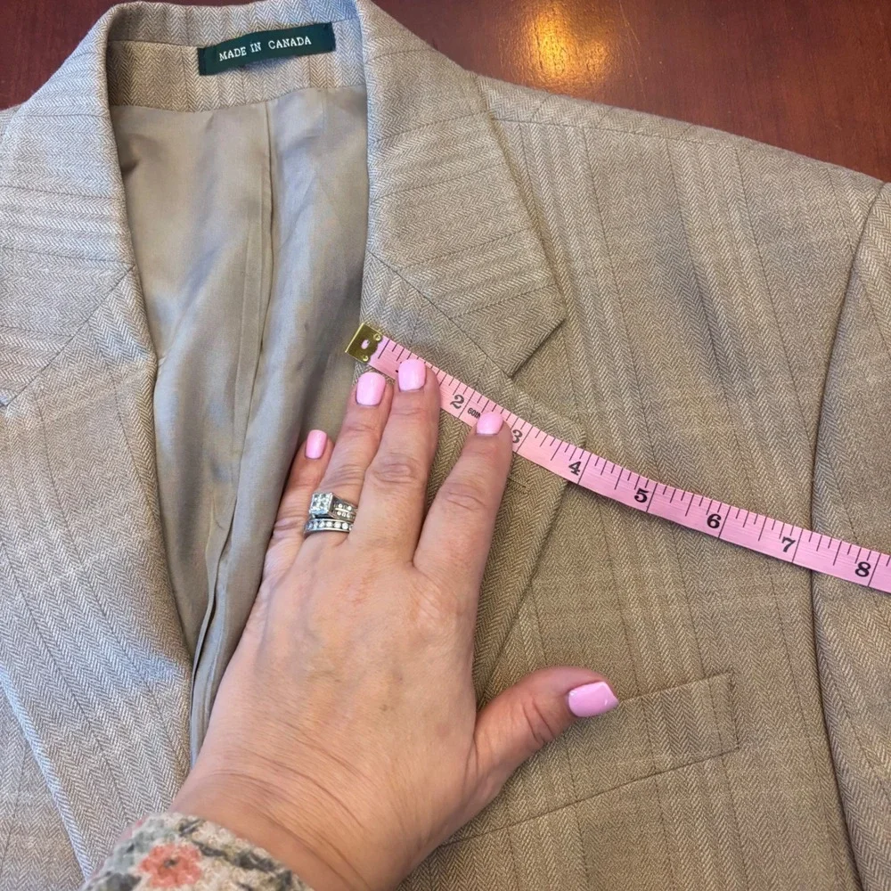 Lauren‎ Ralph Lauren | Made in Canada | Mens 40S | Silk Wool Blazer | Glen Plaid